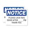 Signmission Please Lock This Door After _ Pm Thank You, 10 in W x Rectangle, Plastic OS-2PACK-NS-P-710-L-17520 - alternate 1